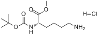 CAS:2389-48-2_N-Boc-L-赖氨酸甲酯盐酸盐的分子结构