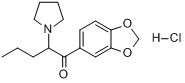 CAS:24622-62-6_1-(3,4-亚甲基二氧苯基)-2-吡咯烷-1-基戊酮盐酸盐的分子结构