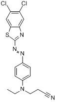 CAS:25176-89-0_3-[[4-[(5,6-二氯苯并噻唑-2-基)偶氮]苯基]乙氨基]丙腈的分子结构