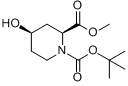 CAS:254882-06-9_(2S,4R)-N-BOC-4-羟基哌啶-2-羧酸甲酯的分子结构