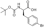 CAS:261165-06-4_Boc-4-溴-D-beta-苯丙氨酸的分子结构