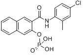 CAS:2616-72-0_萘酚AS-TR磷酸酯,游离萘酚的分子结构