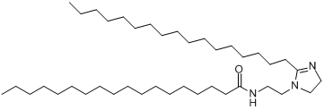 CAS:26272-76-4_N-[2-(2-十七烷基-4,5-二氢-1H-咪唑-1-基)乙基]十八酰胺的分子结构