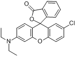 CAS:26567-23-7_2'-氯-6'-(二乙氨基)荧烷的分子结构