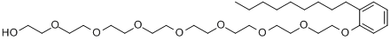 CAS:27177-05-5_23-壬基苯氧基-3,6,9,12,15,18,21-七氧杂二十三烷-1-醇的分子结构