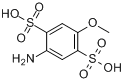 CAS:27327-48-6_4-甲氧基苯胺-2,5-二磺酸的分子结构