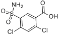 CAS:2736-23-4_2,4-二氯-5-磺酰胺基苯甲酸的分子结构