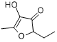 CAS:27538-09-6_5-乙基-4-羟基-2-甲基-3(2H)-呋喃酮的分子结构