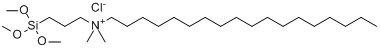 CAS:27668-52-6_二甲基十八烷基[3-(三甲氧基硅基)丙基]氯化铵的分子结构