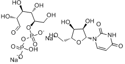 CAS:27821-45-0_尿苷-5'-二磷酸二钠盐的分子结构