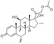 CAS:2823-42-9_双氟美松醋酸酯的分子结构