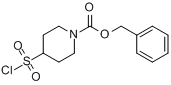 CAS:287953-54-2_N-苄氧羰基-4-哌啶磺酰氯的分子结构