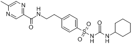 CAS:29094-61-9_格列吡嗪的分子结构