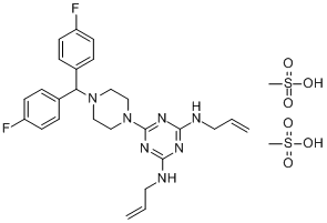 CAS:29608-49-9_甲磺酸阿米三嗪的分子结构