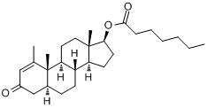 CAS:303-42-4_美替诺龙庚酸酯的分子结构