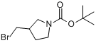 CAS:305329-97-9_3-(溴甲基)吡咯烷-1-甲酸叔丁酯的分子结构