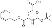 CAS:30924-93-7_N-叔丁氧羰基-L-谷氨酸1-苄酯的分子结构