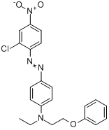 CAS:31030-27-0_4-[(2-氯-4-硝基苯基)偶氮]-N-乙基-N-(2-苯氧基乙基)苯胺的分子结构