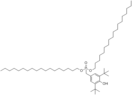 CAS:3135-18-0_3,5-二叔丁基-4-羟基苄基膦酸双十八酯的分子结构
