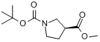 CAS:313706-15-9_(S)-1-Boc-3-羧基吡咯烷甲酯的分子结构