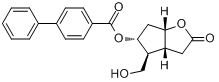 CAS:31752-99-5_(3aR,4S,5R,6aS)-(-)-六氢-4-(羟甲基)-2-氧代-2H-环戊并[b]呋喃-5-基1,1'-联苯-4-甲酸酯的分子结构