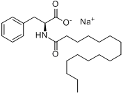 CAS:32190-55-9_N-十六碳酰基-L-苯丙氨酸钠的分子结构