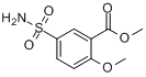 CAS:33045-52-2_2-甲氧基-5-磺酰胺苯甲酸甲酯的分子结构