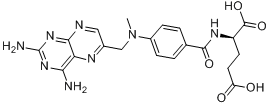 CAS:331717-43-2_D(-)-氨甲蝶呤水合物的分子结构