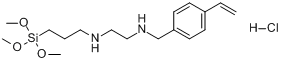 CAS:33401-49-9_N-[4-乙烯苯基)甲基]-N'-[3-(三甲氧基硅烷基)丙基]-1,2-乙二胺单盐酸盐(9CI)的分子结构