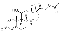 CAS:338-98-7_9-氟醋酸泼尼松龙的分子结构