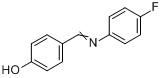 CAS:3382-63-6_4-[[(4-氟苯基)亚胺]甲基]-苯酚的分子结构