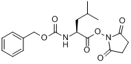 CAS:3397-35-1_CBZ-L-亮氨酸N-羟基琥珀酰亚胺脂的分子结构