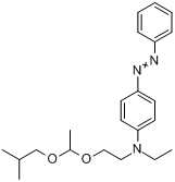 CAS:34432-92-3_N-乙基-N-[2-[1-(2-甲基丙氧基)乙氧基]乙基]-4-(苯偶氮基)苯胺的分子结构