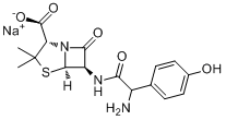 CAS:34642-77-8_阿莫西林钠的分子结构