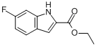 CAS:348-37-8_6-氟吲哚-2-甲酸乙酯的分子结构