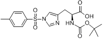 CAS:35899-43-5_N-叔丁氧羰基-N(咪唑)-(4-甲基苯磺酰基)-L-组氨酸的分子结构