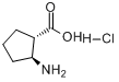 CAS:359849-58-4_(1S,2S)-(-)-2-氨基-1-环戊烷羧酸盐酸盐的分子结构