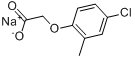 CAS:3653-48-3_(4-氯-2-甲基苯氧基)乙酸钠盐的分子结构