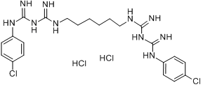CAS:3697-42-5_盐酸氯己定的分子结构
