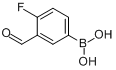 CAS:374538-01-9_4-氟-3-醛基苯硼酸的分子结构