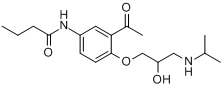 CAS:37517-30-9_醋丁洛尔的分子结构