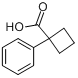 CAS:37828-19-6_1-苯基环丁基甲酸的分子结构