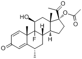 CAS:3801-06-7_氟米龙醋酸酯的分子结构