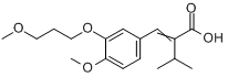 CAS:387868-07-7_2-异丙基-3-[4-甲氧基-3-(3-甲氧基丙氧基)苯基]丙烯酸的分子结构