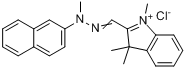 CAS:38936-33-3_1,3,3-三甲基-2-[(甲基-2-萘基亚联氨基)甲基]-3H-吲哚�f氯化物的分子结构