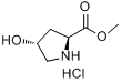 CAS:40216-83-9_反式-4-羟基-L-脯氨酸甲酯盐酸盐的分子结构