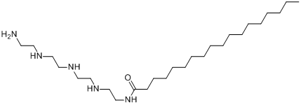 CAS:4040-54-4_N-[2-[[2-[[2-[(2-氨基乙基)氨基]乙基]氨基]乙基]氨基]乙基]十八酰胺的分子结构