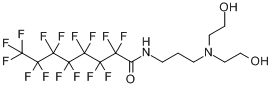 CAS:41358-63-8_N-[3-[二(2-羟乙基)氨基]丙基]-2,2,3,3,4,4,5,5,6,6,7,7,8,8,8-十七氟辛酰胺的分子结构