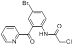 CAS:41526-21-0_N-[4-溴-2-(2-吡啶甲酰基)苯基]-2-氯乙酰胺的分子结构