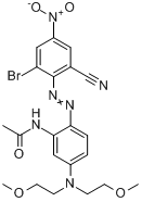 CAS:41622-04-2_N-[5-[bis(2-methoxyethyl)amino]-2-[(2-bromo-6-cyano-4-nitrophenyl)azo]phenyl]acetamideķӽṹ